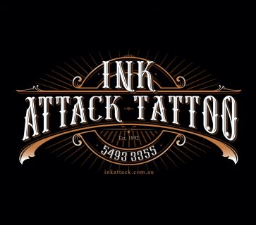 ink attack tattoo logo graphic design sunshine coast