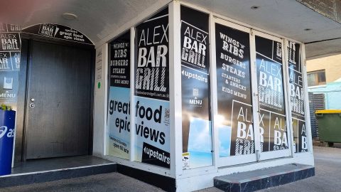 The Alex bar and Grill Signage Alexandra Headland