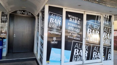 The Alex bar and Grill Signage Alexandra Headland