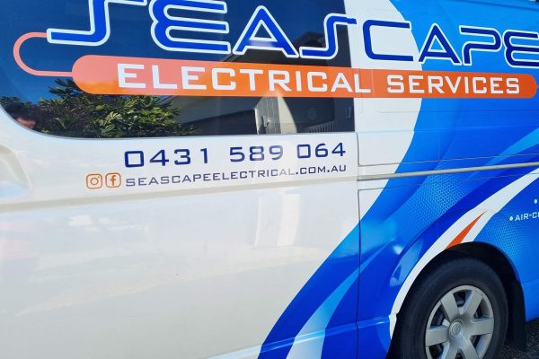 Seascape Electrical Tradie Custom Van Wrap Caloundra