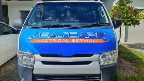 Seascape Electrical Tradie Custom Van Wrap Warana