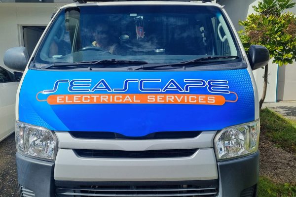 Seascape Electrical Tradie Custom Van Wrap Warana