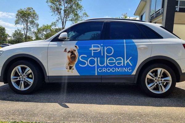 Pip queek Grooming Audi Car Wrap