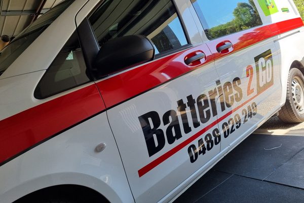 Batteries 2 Go Mercedes Van wrap